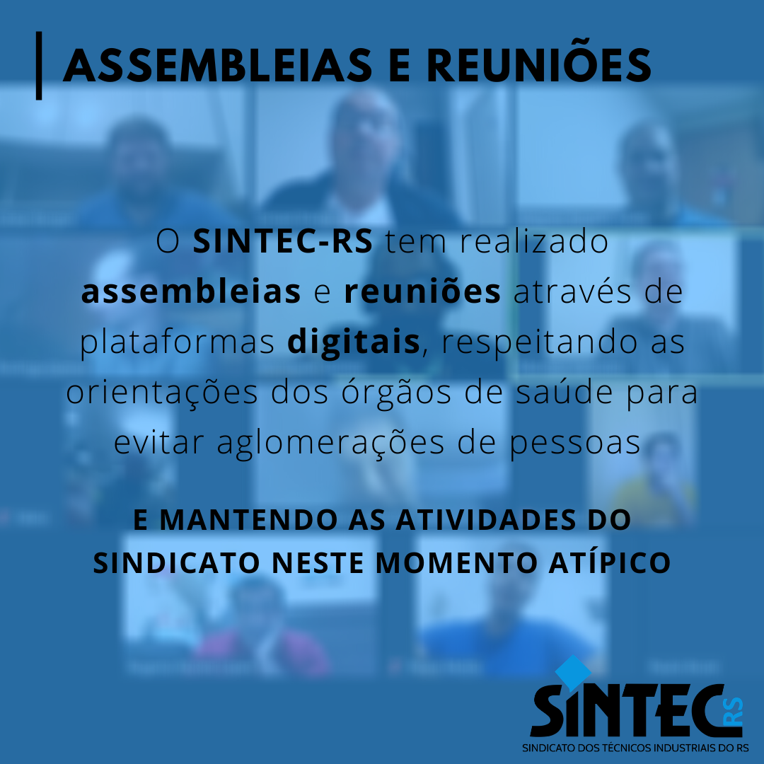 SINTEC-RS Continua Rotina De Atividades Através De Plataformas Digitais
